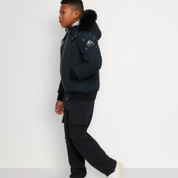 MOOSE KNUCKLES KIDS UNISEX ORIGINAL SHEARLING TRIM BOMBER - READ BELOW CAREFULLY - Picture 4 of 14